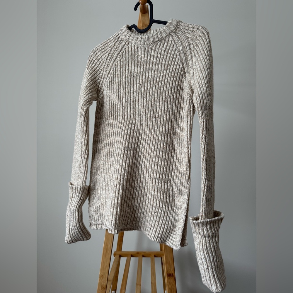 Joseph Cozy Cream Wool Sweater, Size XS